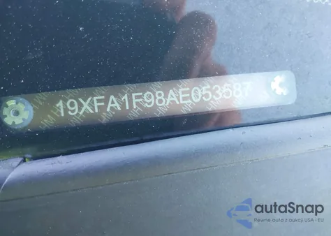 2010 Honda Civic Ex-L from USA, damaged, VIN 19XFA1F98AE053587